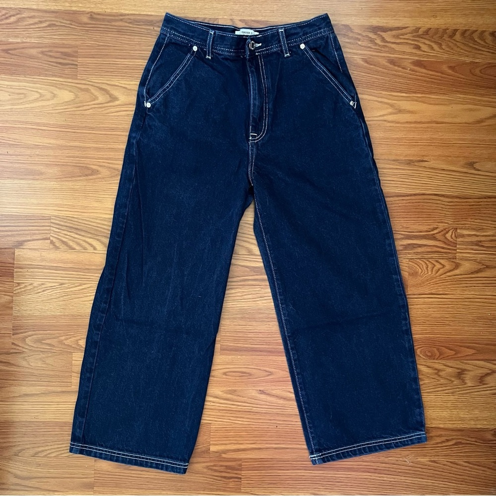 Forever 21 Baggy Dark Blue Denim Pants
